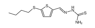 5-butylmercapto-thiophene-2-carbaldehyde thiosemicarbazone Structure