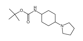 (4-pyrrolidin-1-yl-cyclohexyl)-carbamic acid tert-butyl ester结构式