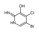 2-氨基-5-溴-4-氯-3-羟基吡啶结构式