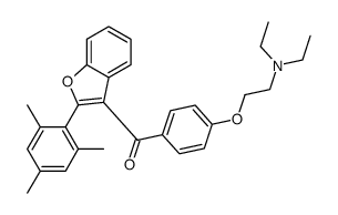 [4-[2-(diethylamino)ethoxy]phenyl]-[2-(2,4,6-trimethylphenyl)-1-benzofuran-3-yl]methanone结构式