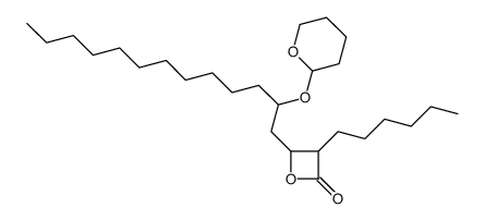 3-hexyl-4-[2-(oxan-2-yloxy)tridecyl]oxetan-2-one Structure