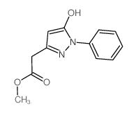 (5-氧代-1-苯基-2,5-二氢-1H-吡唑-3-基)乙酸甲酯结构式