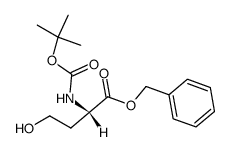 (S)-2-((叔丁氧羰基)氨基)-4-羟基丁酸苄酯结构式