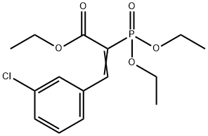3-(3-Chlorophenyl)propenoic acid, 2-(diethoxyphosphinyl)- ethyl ester structure