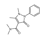 1,5-dimethyl-3-oxo-2-phenyl-2,3-dihydro-1H-pyrazole-4-carboxylic acid dimethylamide结构式