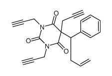 5-(1-phenylbut-3-enyl)-1,3,5-triprop-2-ynyl-1,3-diazinane-2,4,6-trione structure