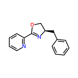 2-[(4R)-4,5-二氢-4-(苯基甲基)-2-噁唑啉基]吡啶结构式