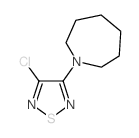1-(4-氯-1,2,5-噻二唑-3-基)氮杂烷结构式