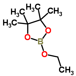 2-乙氧基-4,4,5,5-四甲基-1,3,2-二氧环戊硼烷结构式