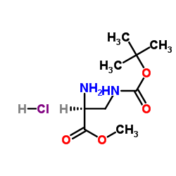 N'-Boc-2-氨基-丙酸甲酯盐酸盐结构式