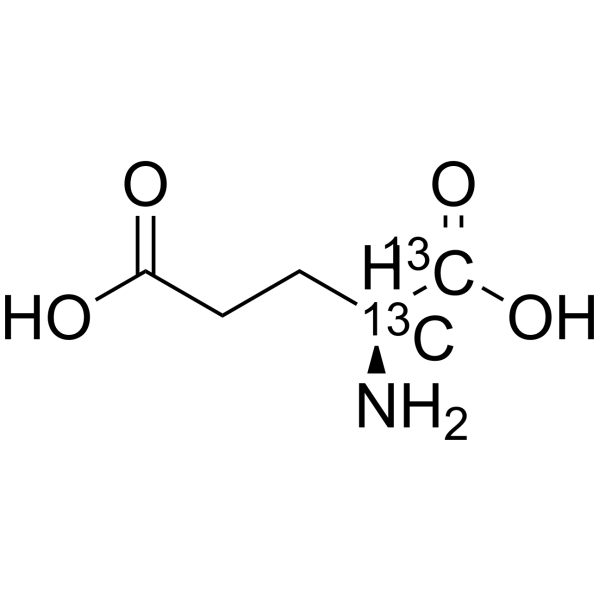 L-Glutamic acid-13C2 Structure