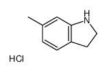 6-Methyl-2,3-dihydro-1H-indole hydrochloride结构式