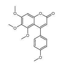 5,6,7-Trimethoxy-4-(4-methoxyphenyl)coumarin结构式