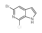 5-溴-7-氯-1H-吡咯并[2,3-c]吡啶结构式