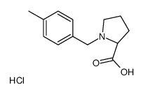 (R)-1-(4-METHYLBENZYL)PYRROLIDINE-2-CARBOXYLIC ACID HYDROCHLORIDE结构式