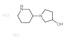 1-(哌啶-3-基)吡咯烷-3-醇双盐酸盐结构式