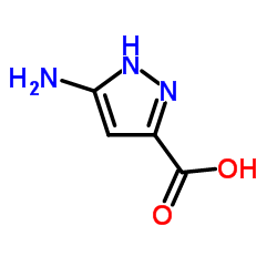 5-氨基-1H-吡唑-3-羧酸结构式