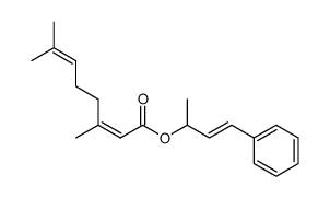 (E)-4-phenylbut-3-en-2-yl (Z)-3,7-dimethylocta-2,6-dienoate Structure