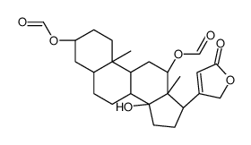 [(3S,5R,10S,12R,13S,14S,17R)-12-formyloxy-14-hydroxy-10,13-dimethyl-17-(5-oxo-2H-furan-3-yl)-1,2,3,4,5,6,7,8,9,11,12,15,16,17-tetradecahydrocyclopenta[a]phenanthren-3-yl] formate结构式