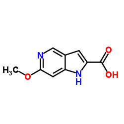 6-甲氧基-1H-吡咯并[3,2-c]吡啶-2-羧酸结构式