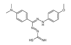 [(Z)-C-[4-(dimethylamino)phenyl]-N-(4-methoxyanilino)carbonimidoyl]iminothiourea Structure