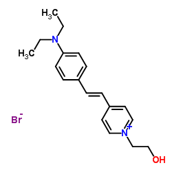 Pyridinium, 4-[2-[4-(diethylamino)phenyl]ethenyl]-1-(2-hydroxyethyl)-, bromide结构式