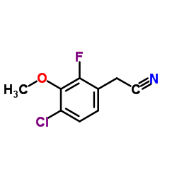 (4-Chloro-2-fluoro-3-methoxyphenyl)acetonitrile Structure
