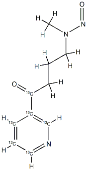 4-(Methylnitrosamino)-1-(3-pyridyl)-1-butanone-13C6 Structure