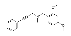 N-(2,4-dimethoxybenzyl)-N-methyl-3-phenylprop-2-yn-1-amine结构式