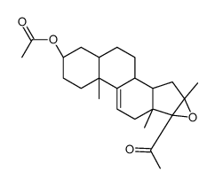 16Alpha,17Alpha-环氧-16Β-甲基孕甾-9(11)-烯-3Β-醇-20-酮-3-醋酸酯结构式