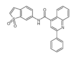 2-phenyl-quinoline-4-carboxylic acid (1,1-dioxo-1H-1λ6-benzo[b]thiophen-6-yl)-amide结构式