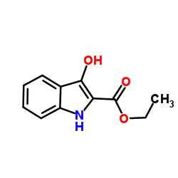 Ethyl 3-hydroxy-1H-indole-2-carboxylate Structure