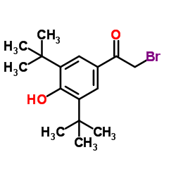 2-溴-1-[3,5-二(叔丁基)-4-羟基苯基]乙酮结构式
