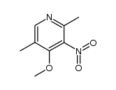 2,5-dimethyl-4-methoxy-3-nitropyridine Structure