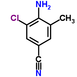 4-氨基-3-氯-5-甲基苯甲腈结构式