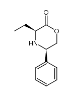 (3S,5R)-3-ethyl-5-phenylmorpholin-2-one结构式