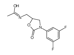 (S)-n-[[3-(3,5-二氟苯基)-2-氧代-5-噁唑]甲基]乙酰胺结构式