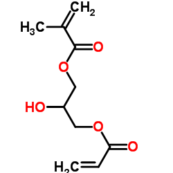 1-(丙烯酰氧基)-3-(甲基丙烯酰氧基)-2-丙醇结构式