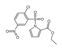 ethyl 1-(2-chloro-5-nitro-phenyl)sulfonylpyrrole-2-carboxylate Structure
