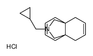 4a,8a-(Methaniminomethano)naphthalene,10-(cyclopropylmethyl)-1,4,5,8-tetrahydro-,hydrochloride Structure