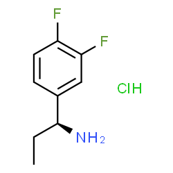 (S)-1-(3,4-二氟苯基)-1-丙胺盐酸盐结构式