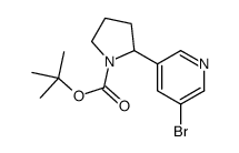 tert-butyl 2-(5-bromopyridin-3-yl)pyrrolidine-1-carboxylate Structure