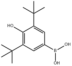 (3,5-二叔丁基-4-羟基苯基)硼酸结构式