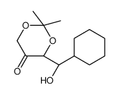 (4S)-4-[(S)-cyclohexyl(hydroxy)methyl]-2,2-dimethyl-1,3-dioxan-5-one Structure