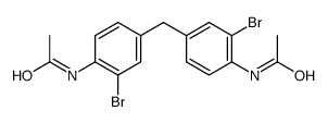 N-[4-[(4-acetamido-3-bromophenyl)methyl]-2-bromophenyl]acetamide Structure