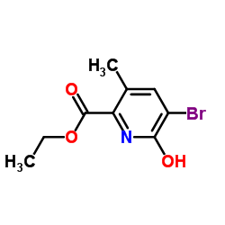 Ethyl 5-bromo-6-hydroxy-3-methyl-2-pyridinecarboxylate Structure