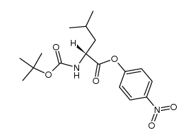 p-nitrophenyl-N-(t-butoxycarbonyl)-D-leucinate结构式