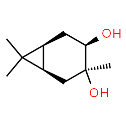 (1alpha,3beta,4beta,6alpha)-3,7,7-trimethylbicyclo[4.1.0]heptane-3,4-diol结构式