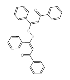 (Z)-3-[(Z)-3-oxo-1,3-diphenyl-prop-1-enyl]disulfanyl-1,3-diphenyl-prop-2-en-1-one Structure