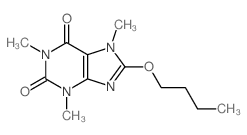 8-butoxy-1,3,7-trimethyl-purine-2,6-dione结构式